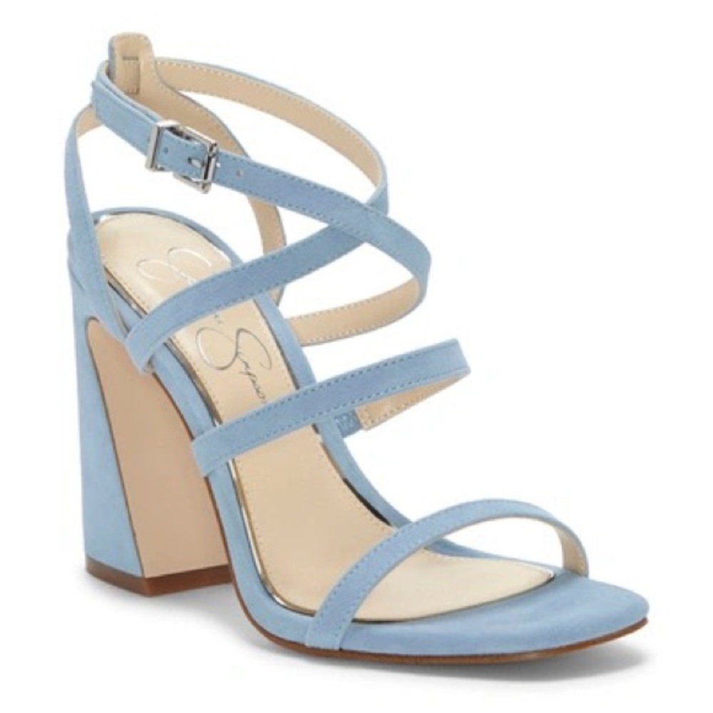 Jessica Simpson blue strappy heeled sandals